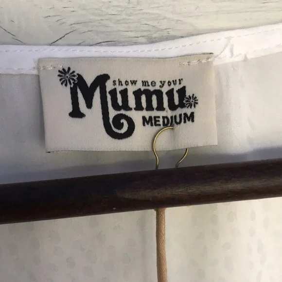 Show Me Your Mumu NWT Virginia Mini Dress White Speckle Dots Flowy - Picture 4 of 13